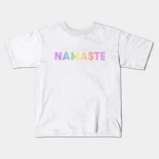 Colorful Namaste Rainbow Design Kids T-Shirt